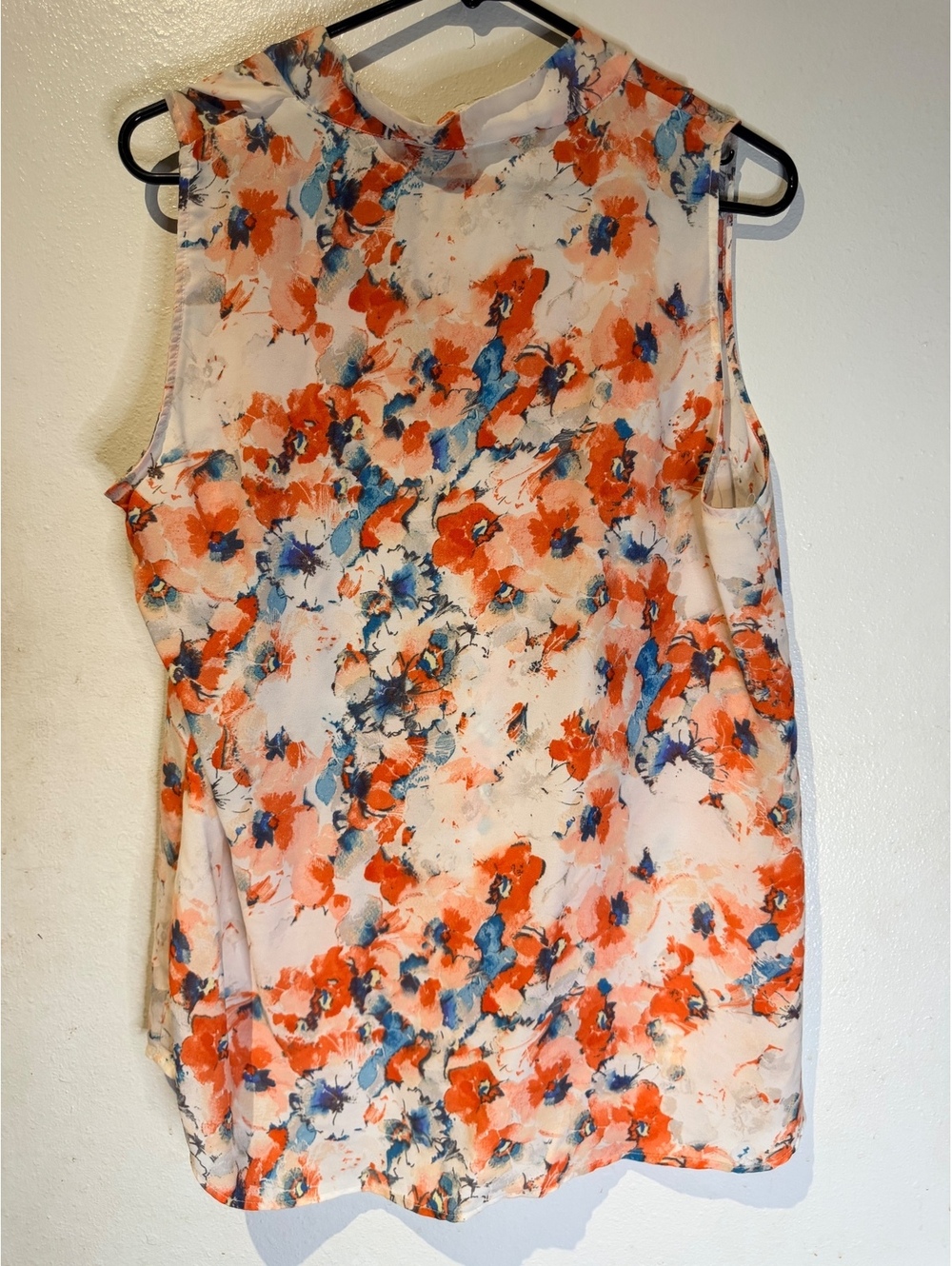 Rose & Olive XL Sleeveless Floral Print Polyester Blouse